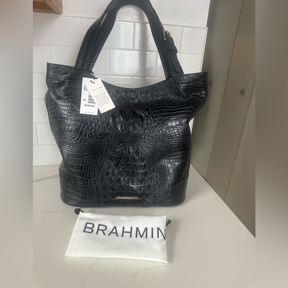 Brahmin Brayden black Alden road collection - Picture 1 of 8
